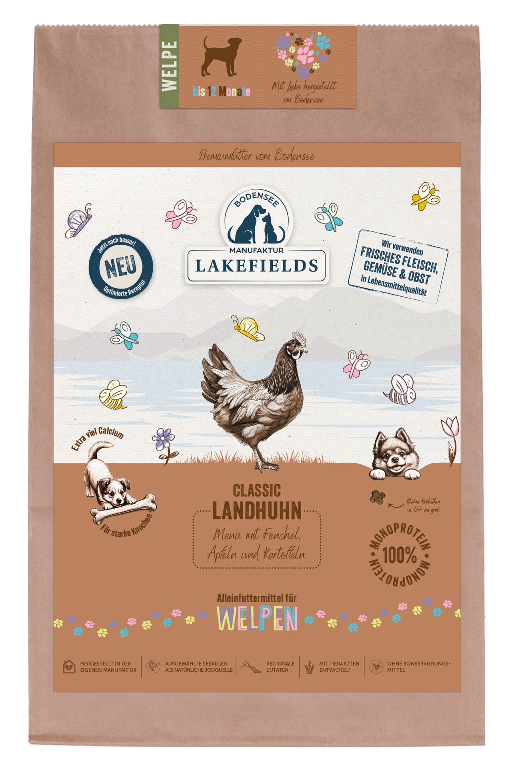 Lakefields Classic Landhuhn Menü für Welpen