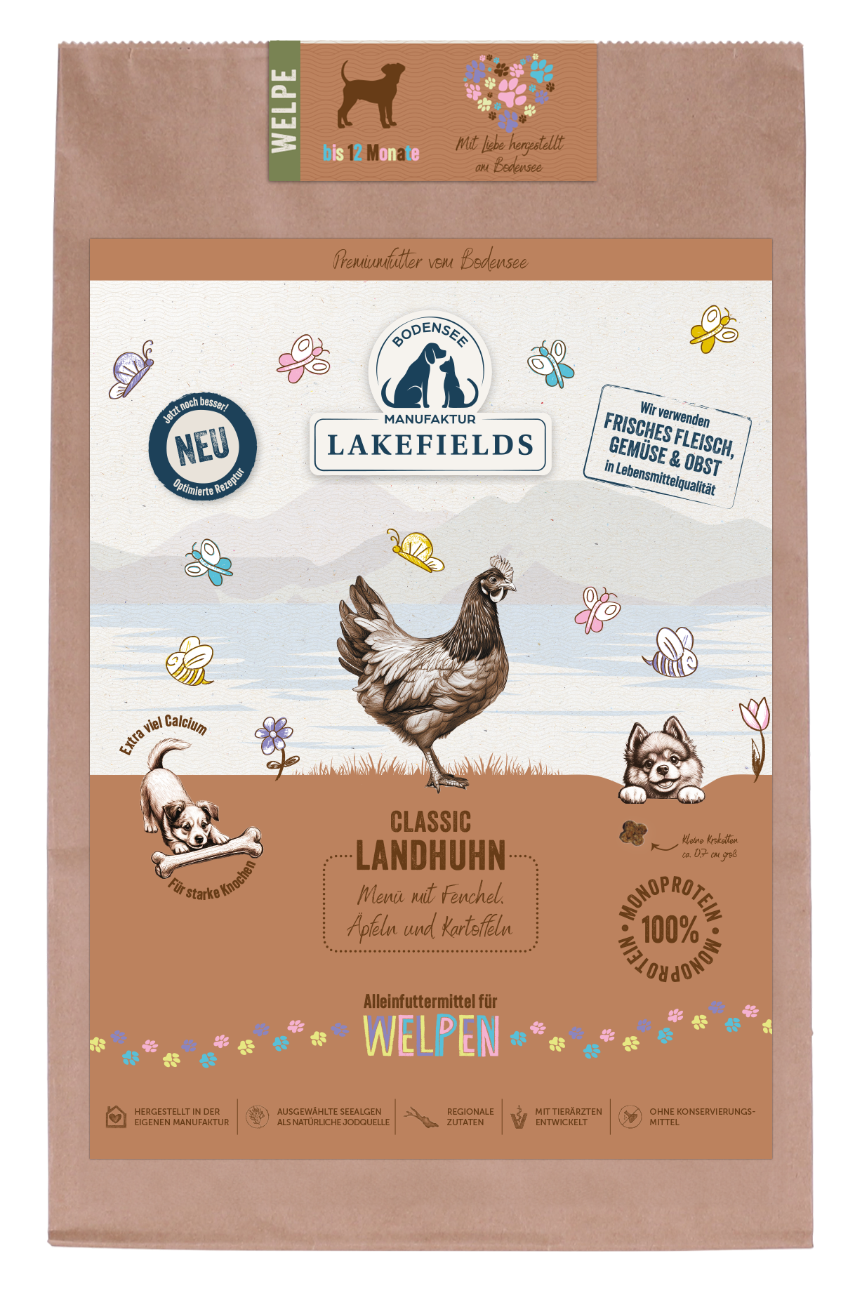 Lakefields Classic Landhuhn Menü für Welpen