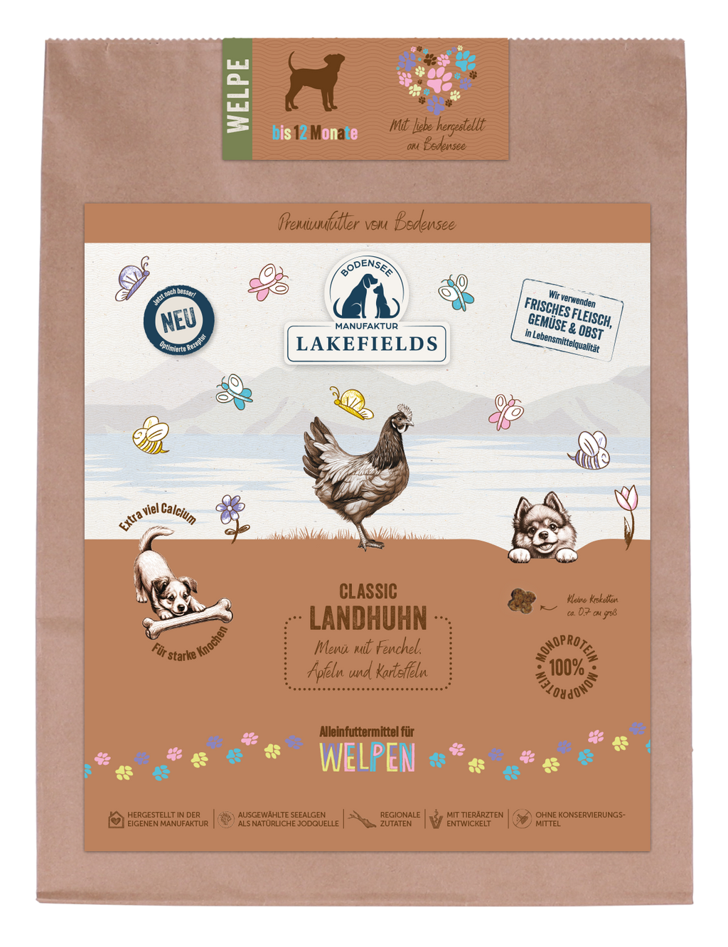 Lakefields Classic Landhuhn Menü für Welpen