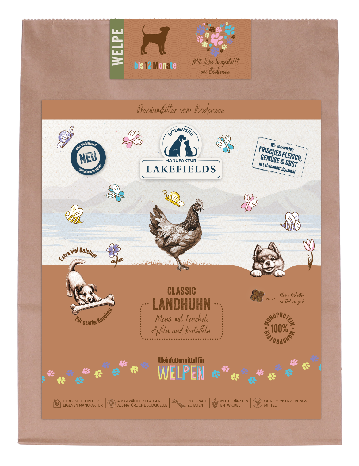 Lakefields Classic Landhuhn Menü für Welpen