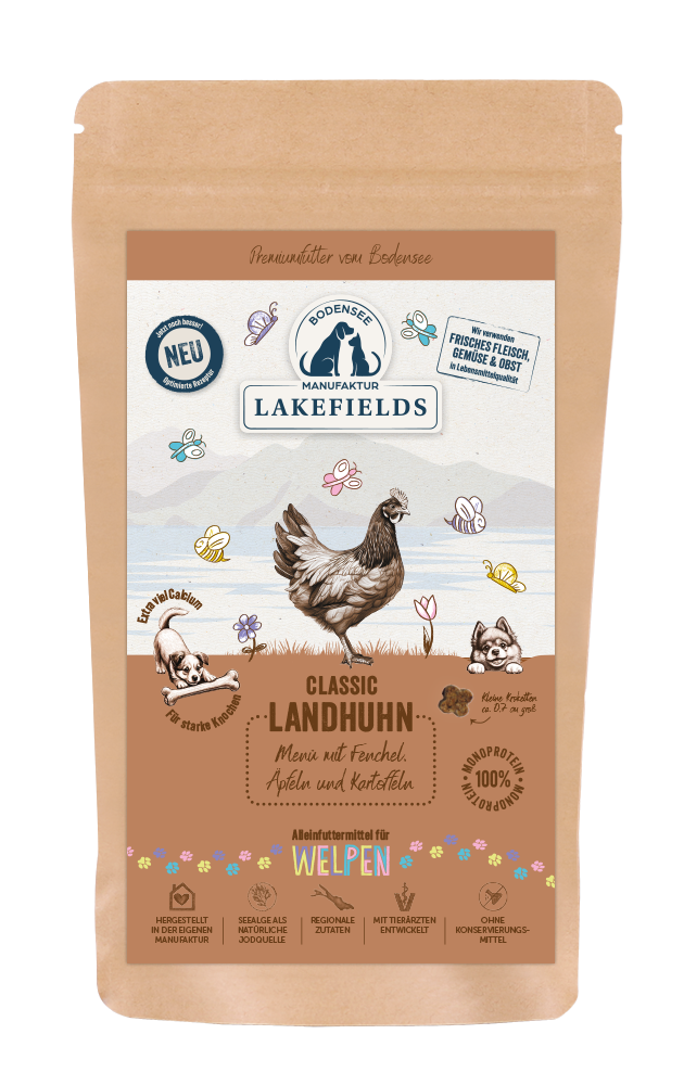 Lakefields Classic Landhuhn Menü für Welpen