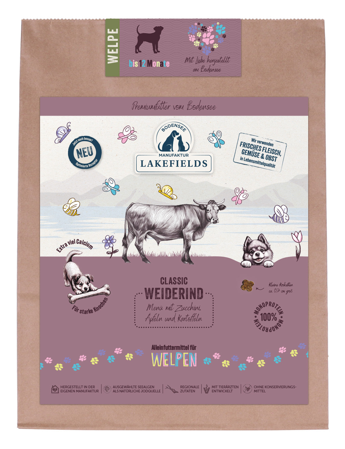 Lakefields Classic Weiderind Menü für Welpen